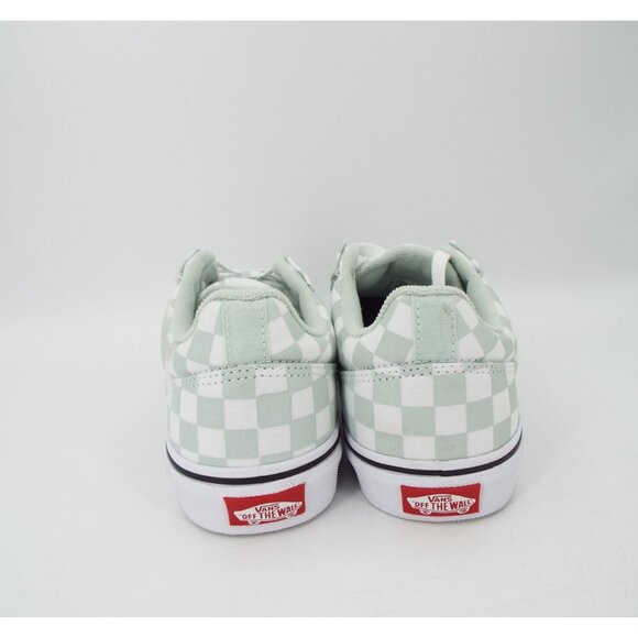 Vans Off The Wall Mint Green Checkerboard Skater Lace Up Sneakers Size 8.5 - Picture 7 of 14